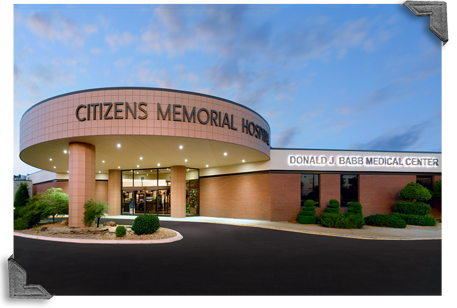 exterior shot of Citizens Memorial Hospital