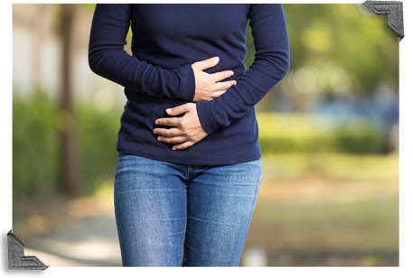 Gastroenterology Care - Woman holding her stomach