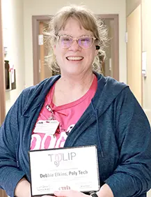 Debbie Elkins, July 2024 TULIP Award winner